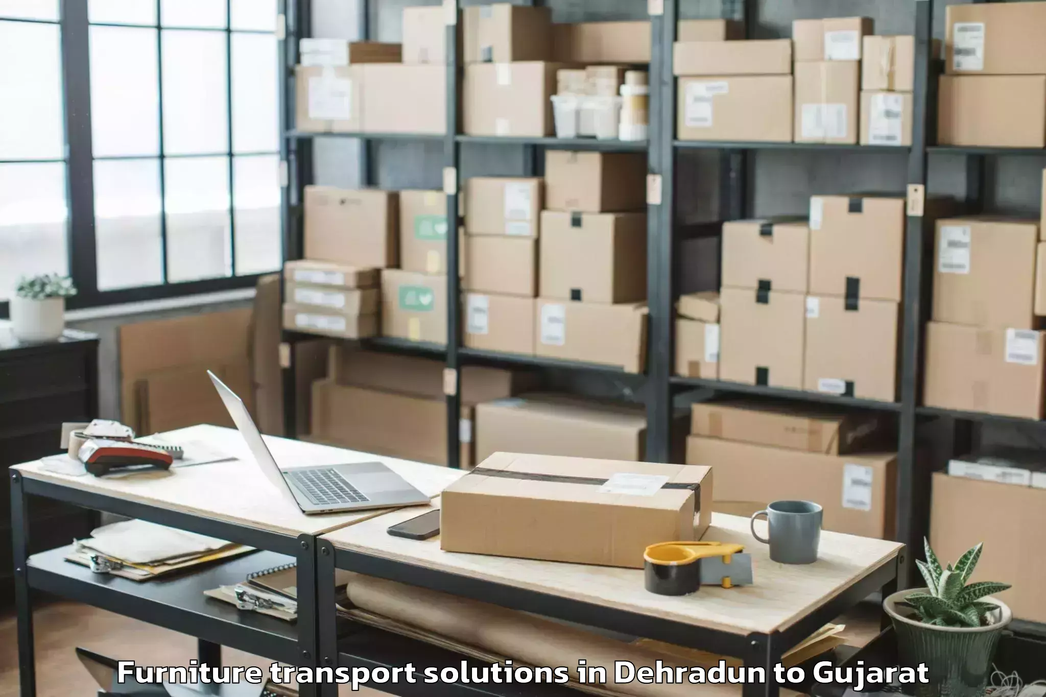 Hassle-Free Dehradun to Damnagar Furniture Transport Solutions